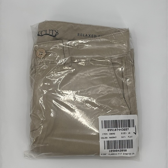 J. Crew Crewcuts Kids' classic-fit stretch chino pant light khaki 10 NWT CB692 - Picture 9 of 10